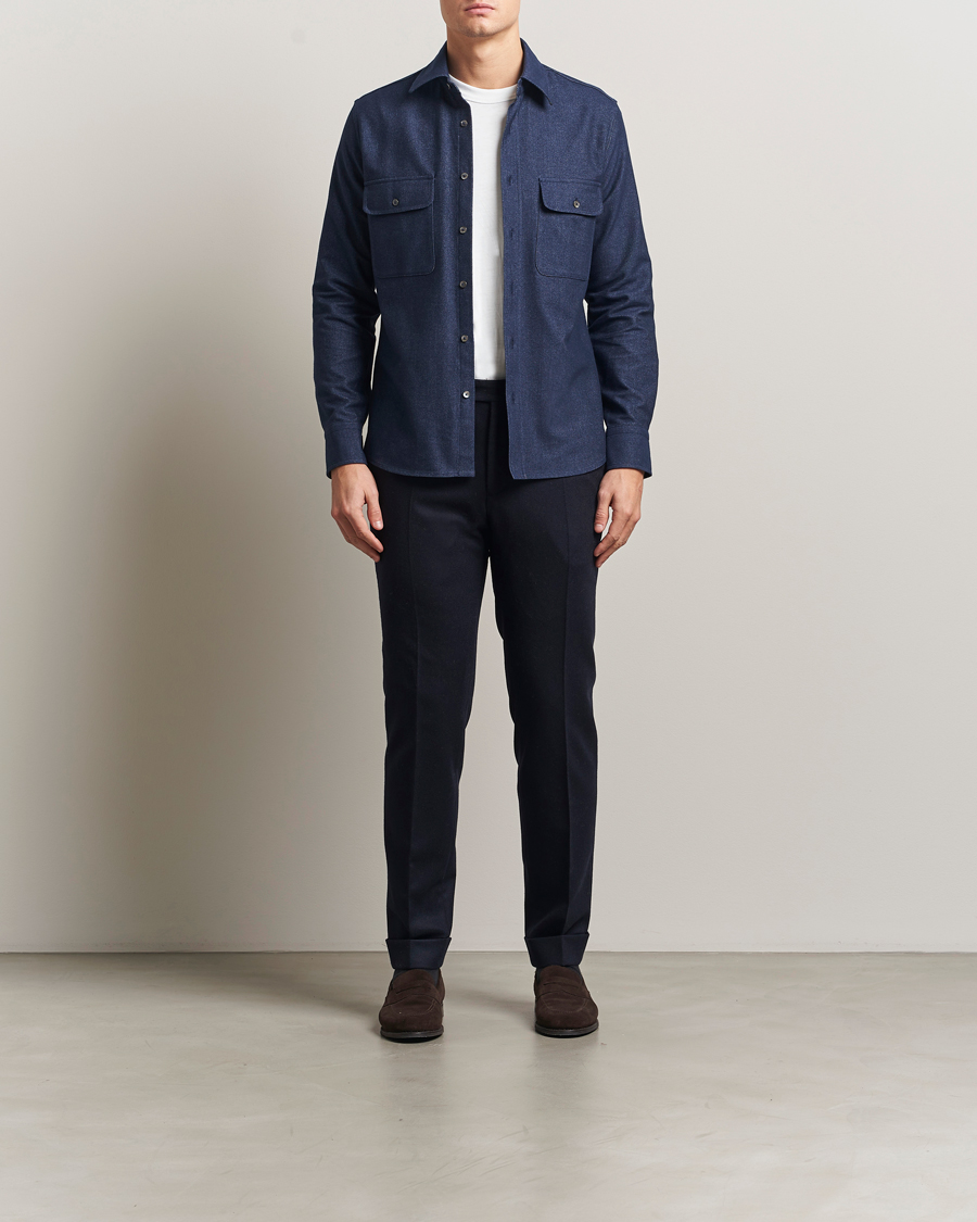 Uomini | Camicie | Grigio | Heavy Twill Overshirt Navy