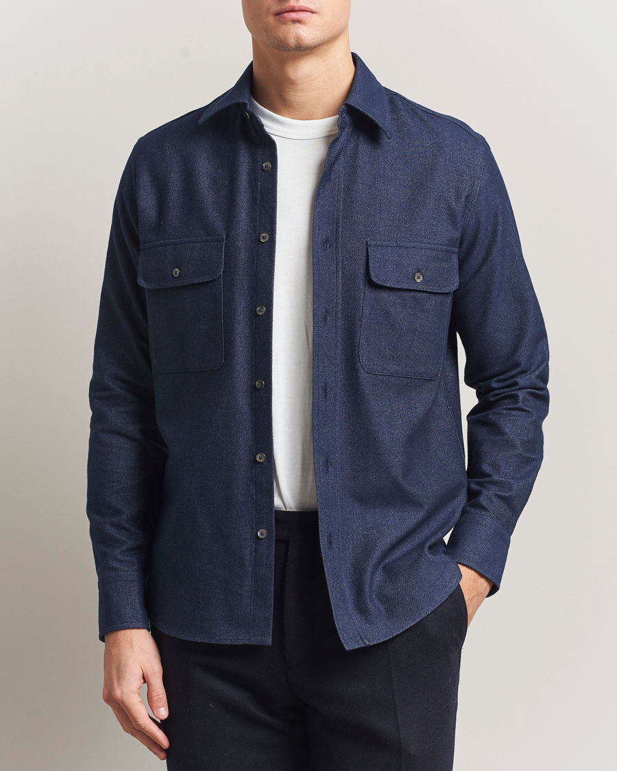 Uomini | Camicie | Grigio | Heavy Twill Overshirt Navy