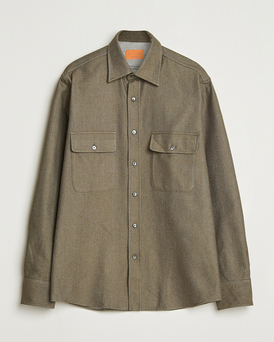 Uomini | Camicie | Grigio | Heavy Twill Overshirt Military