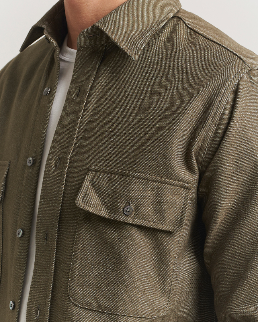 Uomini | Camicie | Grigio | Heavy Twill Overshirt Military