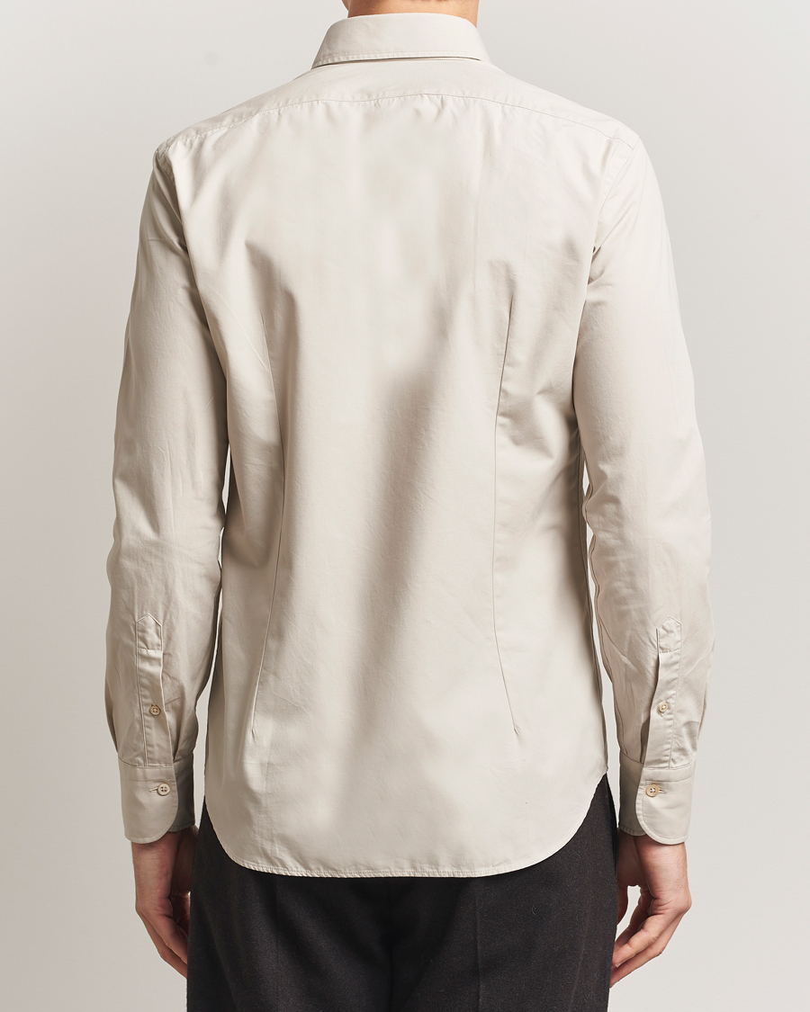 Uomini | Camicie | Grigio | Cotton Twill Shirt Beige