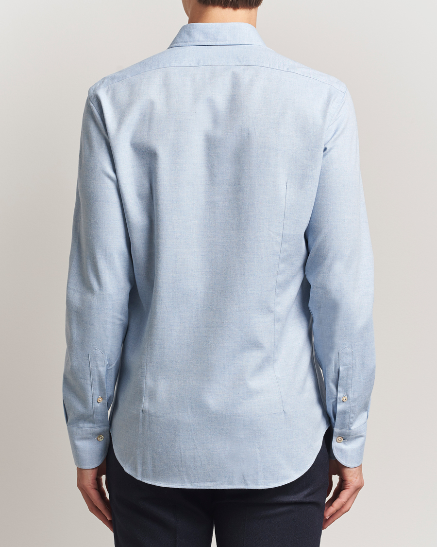 Uomini | Camicie | Grigio | Washed Flannel Shirt Light Blue