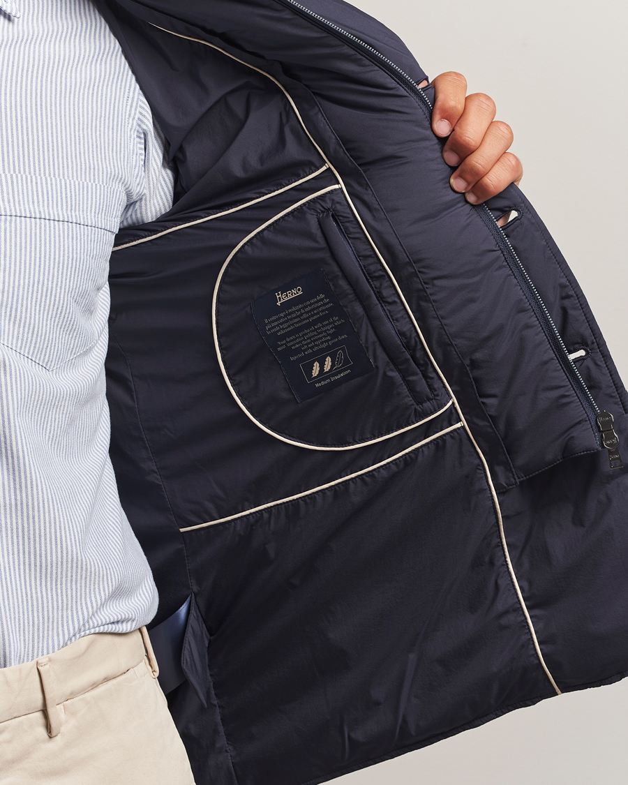 Uomini | Giacche | Herno | Nylon Down Blazer Navy