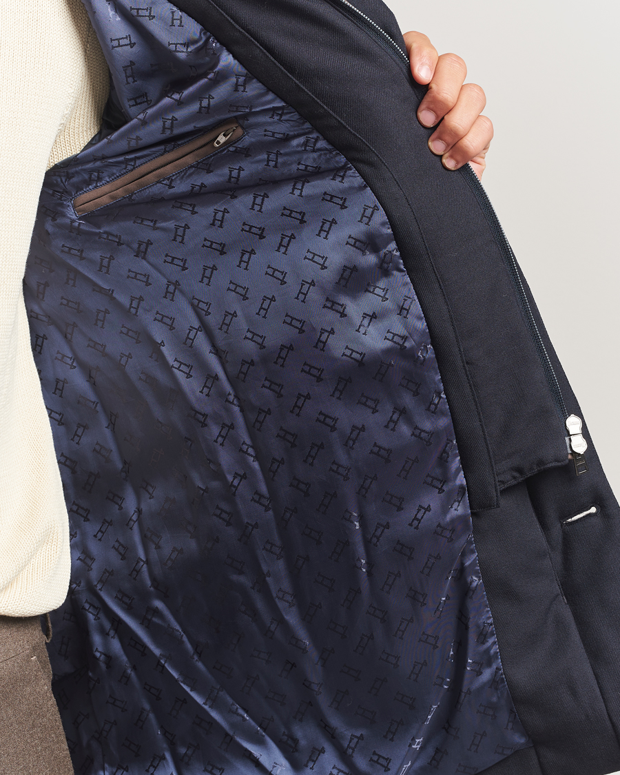 Uomini | Giacche | Herno | Flannel Down Coat Navy