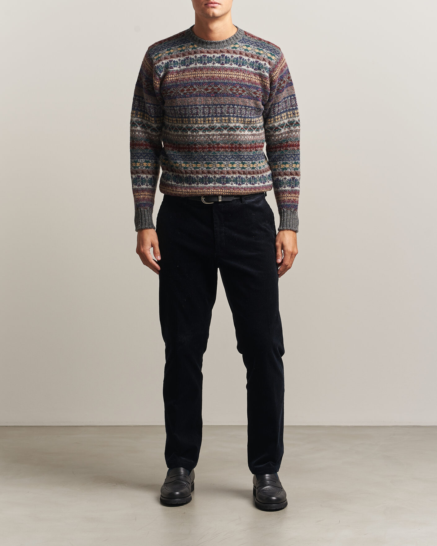 Uomini | Maglieria | Jamieson's of Shetland | Jamiesons Of Shetland All Over Fair Isle Pullover Crew Neck Multi