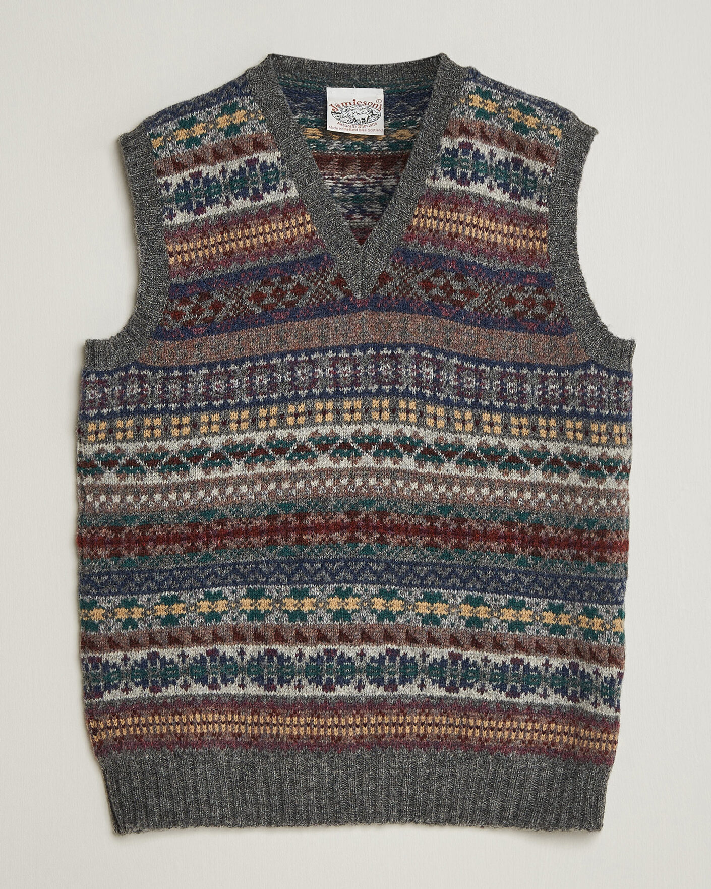 Uomini | Maglieria | Jamieson's of Shetland | Jamiesons Of Shetland All Over Fair Isle Slipover Multi