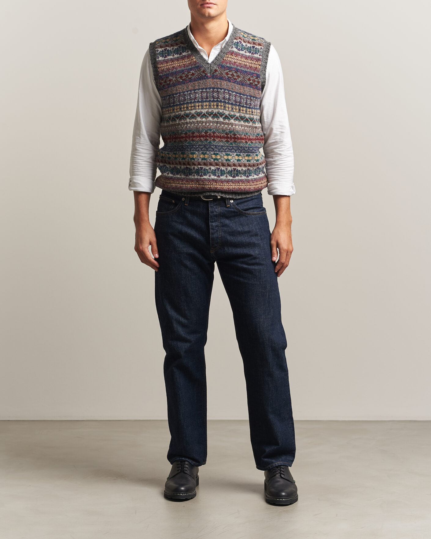 Uomini | Maglieria | Jamieson's of Shetland | Jamiesons Of Shetland All Over Fair Isle Slipover Multi