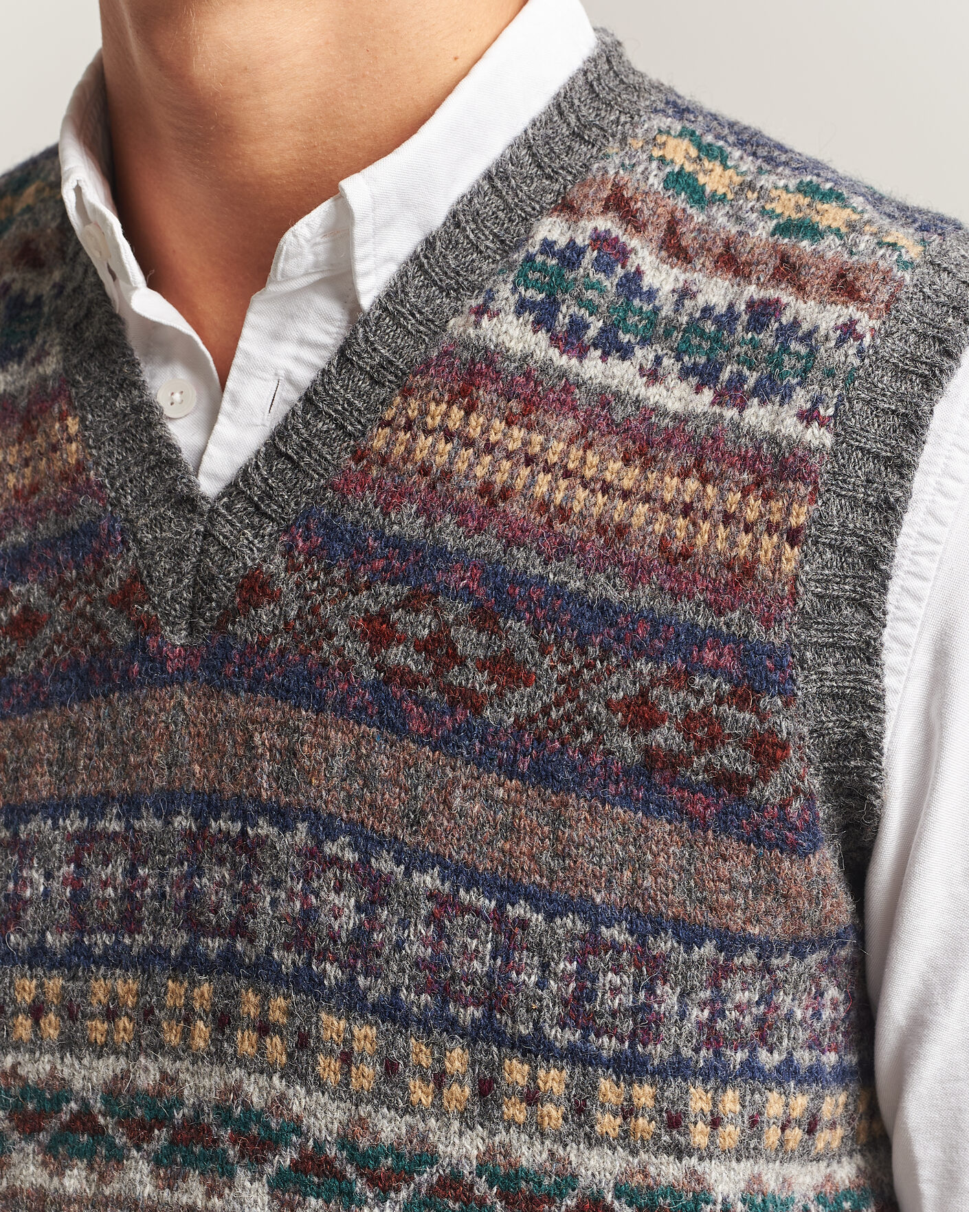 Uomini | Maglieria | Jamieson's of Shetland | Jamiesons Of Shetland All Over Fair Isle Slipover Multi