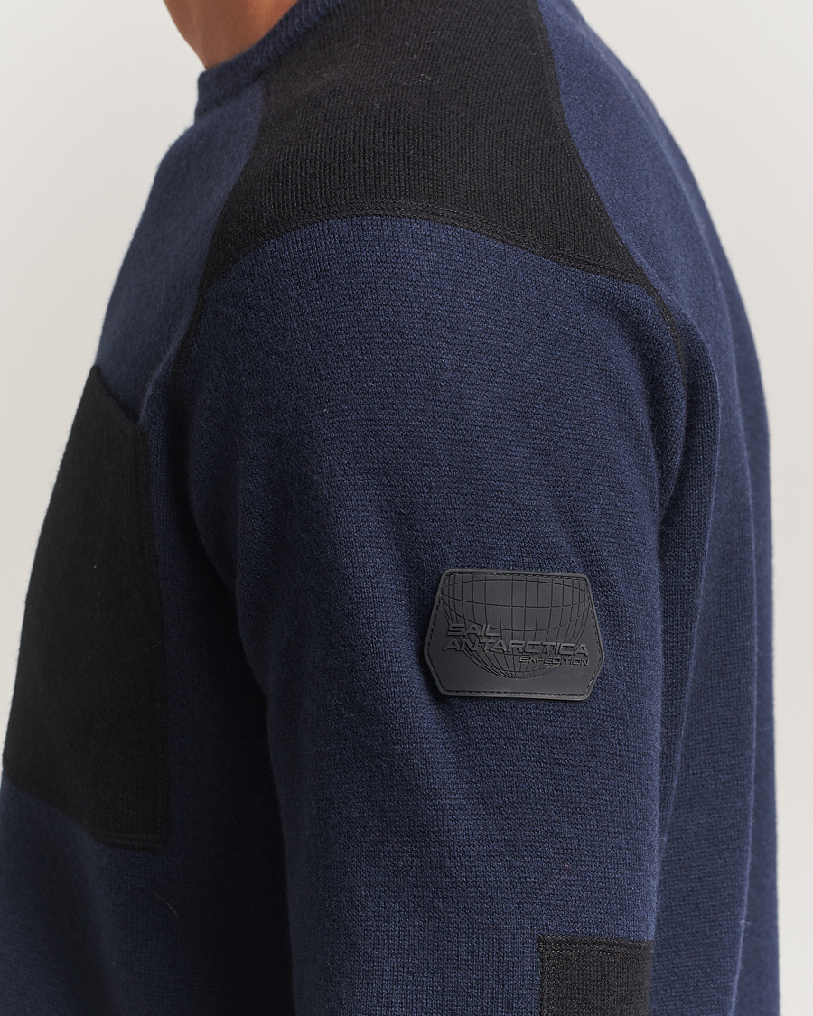 Uomini | Maglieria | Sail Racing | Spine Wool/Cashmere Knitted Crew Neck Dark Navy
