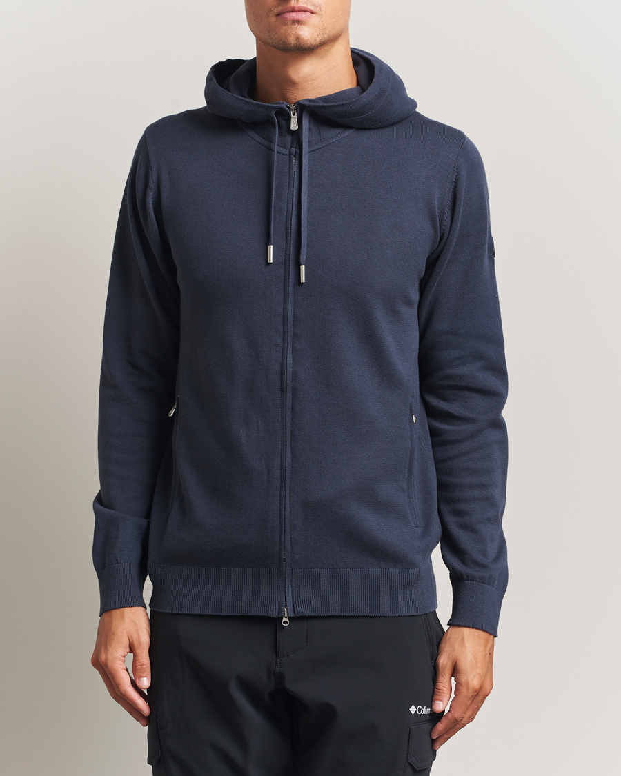 Uomini | Maglieria | Sail Racing | Bowman Knitted Full Zip Hoodie Navy
