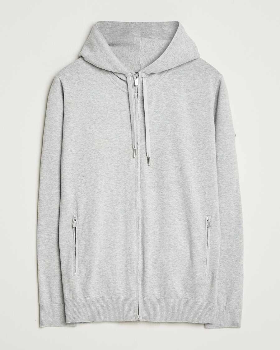 Uomini | Maglieria | Sail Racing | Bowman Knitted Full Zip Hoodie Grey Melange