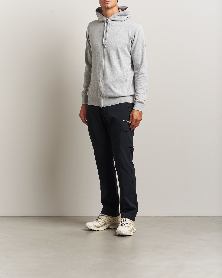 Uomini | Maglieria | Sail Racing | Bowman Knitted Full Zip Hoodie Grey Melange