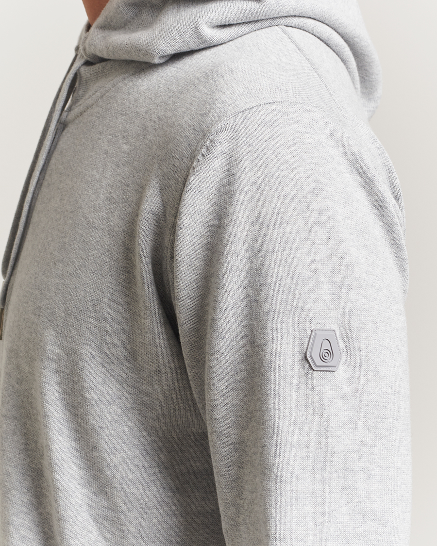 Uomini | Maglieria | Sail Racing | Bowman Knitted Full Zip Hoodie Grey Melange