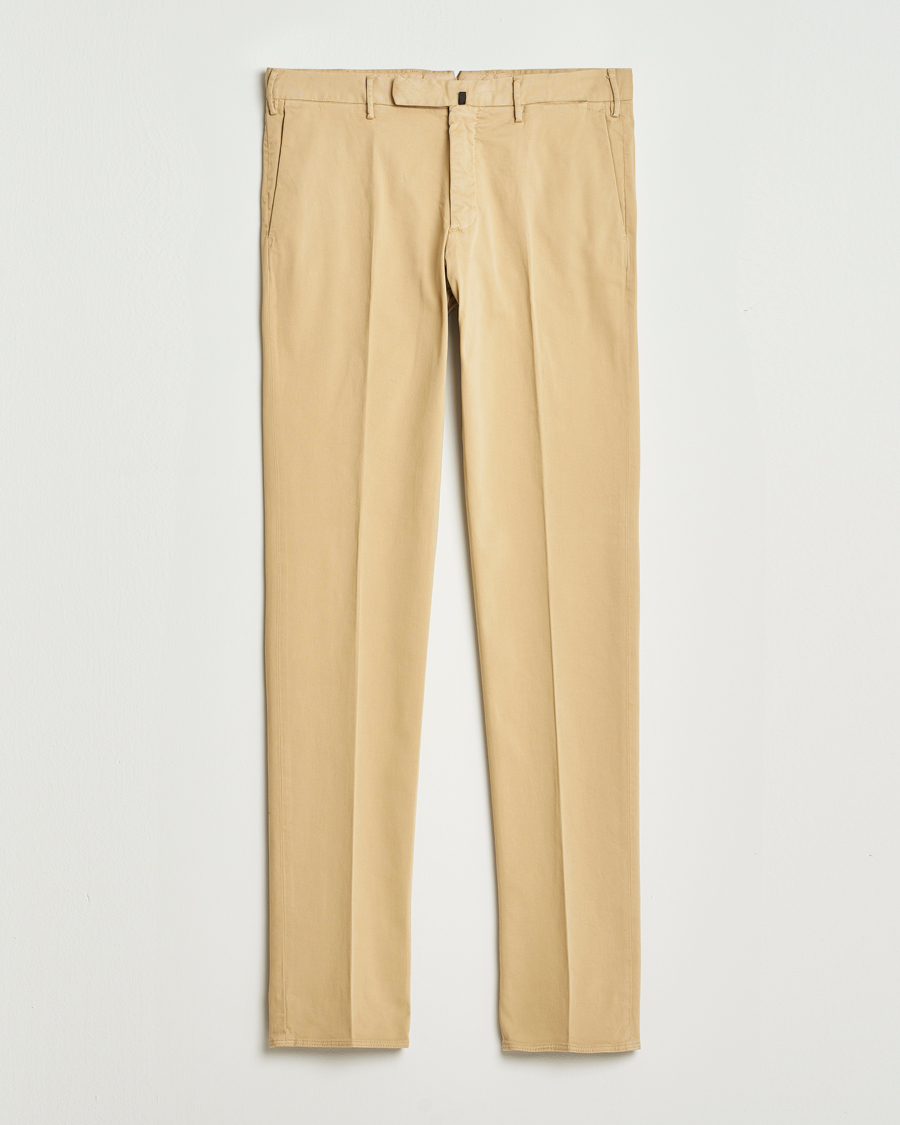 Uomini | Pantaloni | Incotex | Slim Fit Cotton Stretch Chinos Beige