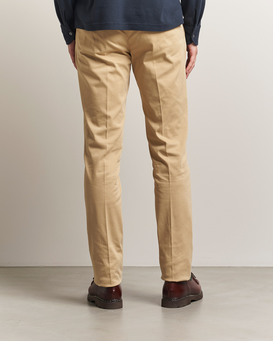 Uomini | Pantaloni | Incotex | Slim Fit Cotton Stretch Chinos Beige