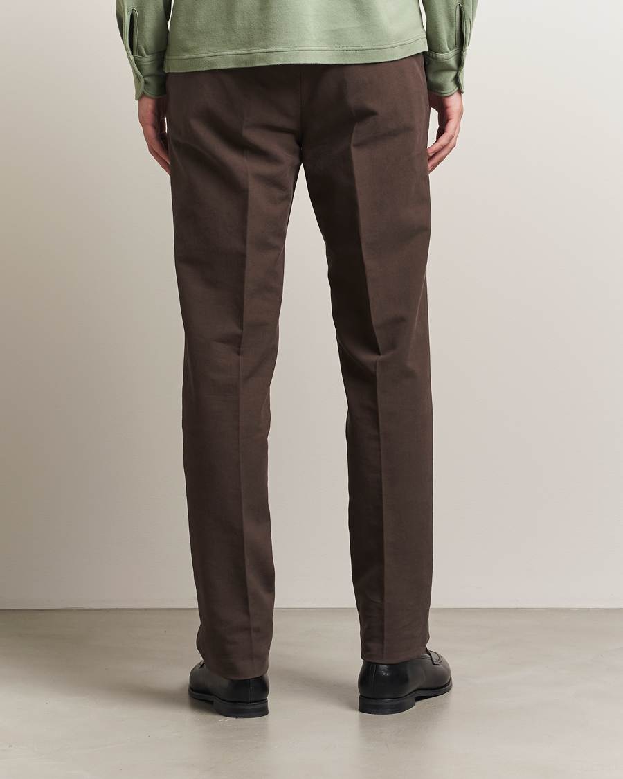 Uomini | Pantaloni | Incotex | Regular Fit Cotton Stretch Chinos Dark Brown