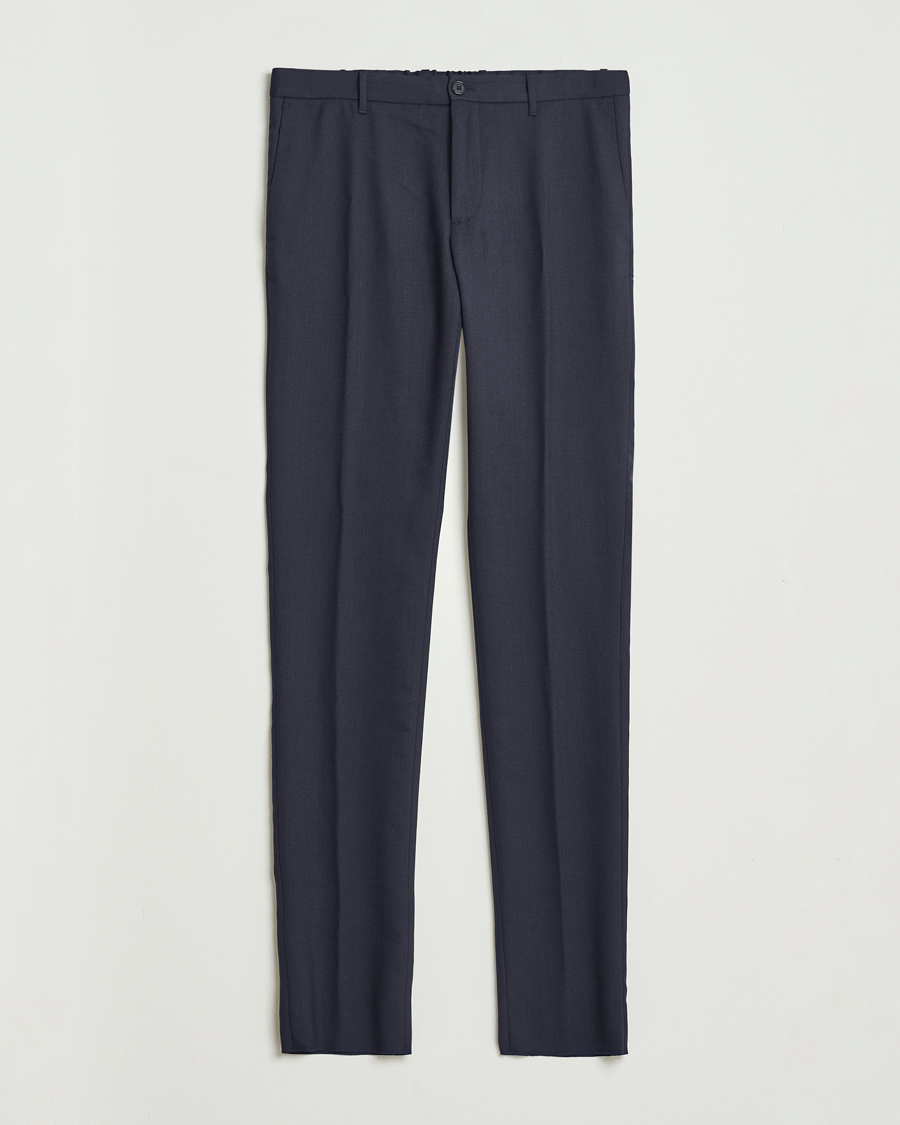 Uomini | Pantaloni | Incotex | Slim Fit Washable Flannel Trousers Grey Melange