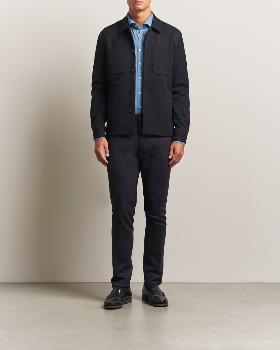 Uomini | Pantaloni | Incotex | Slim Fit Washable Flannel Trousers Grey Melange
