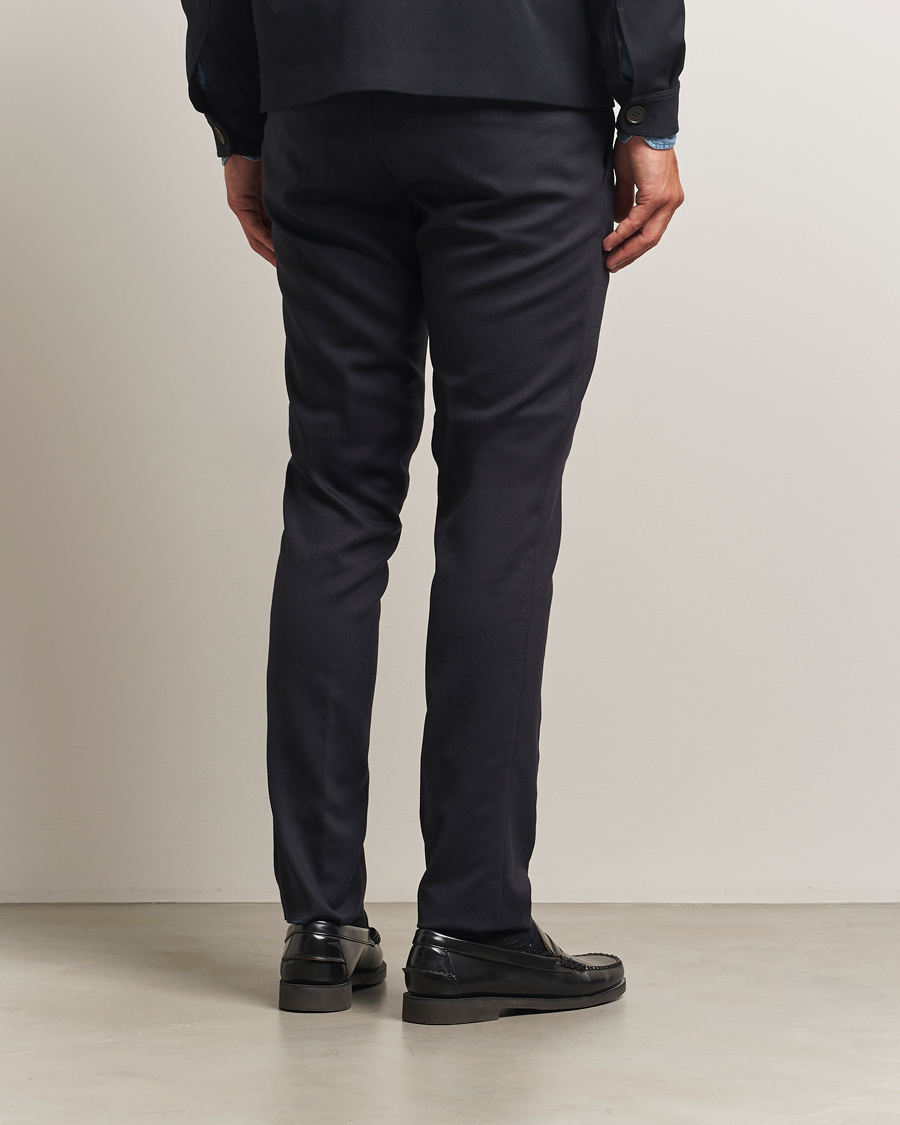 Uomini | Pantaloni | Incotex | Slim Fit Washable Flannel Trousers Grey Melange