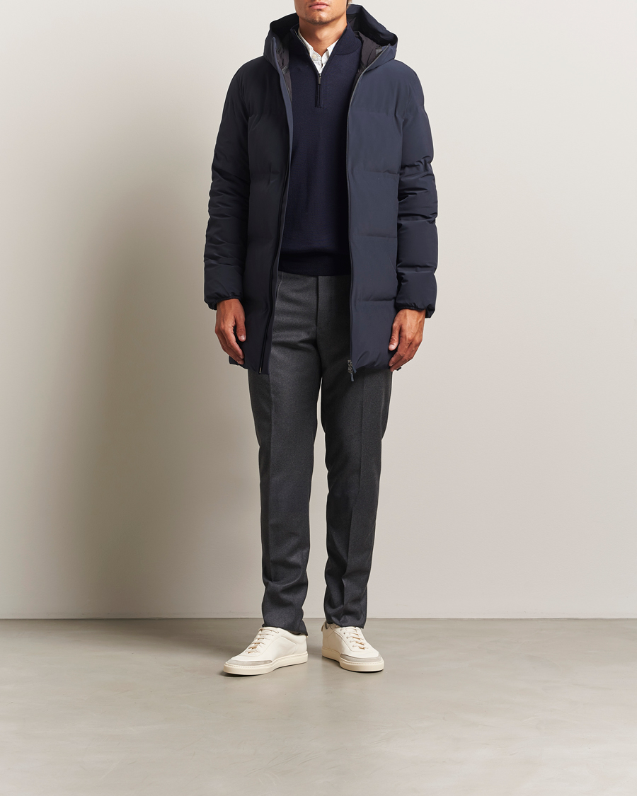 Uomini | Pantaloni | Incotex | Regular Fit Worsted Flannel Trousers Grey Melange
