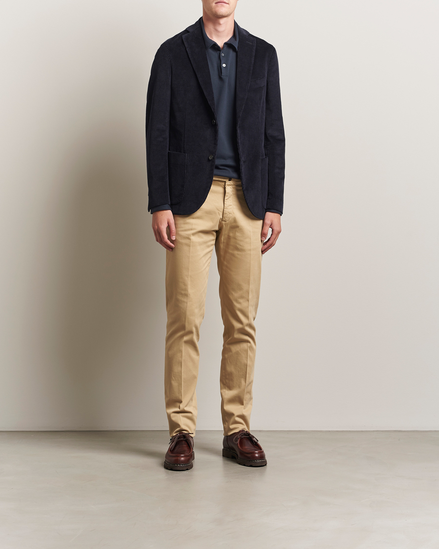Uomini | Blazers | Incotex | Corduroy Blazer Navy