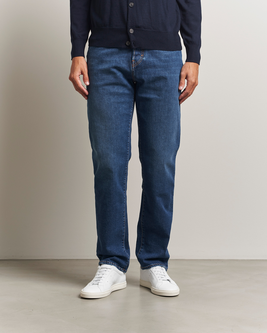 Uomini | Jeans | Jacob Cohën | Edos Regular Straight Fit Jeans Mid Blue