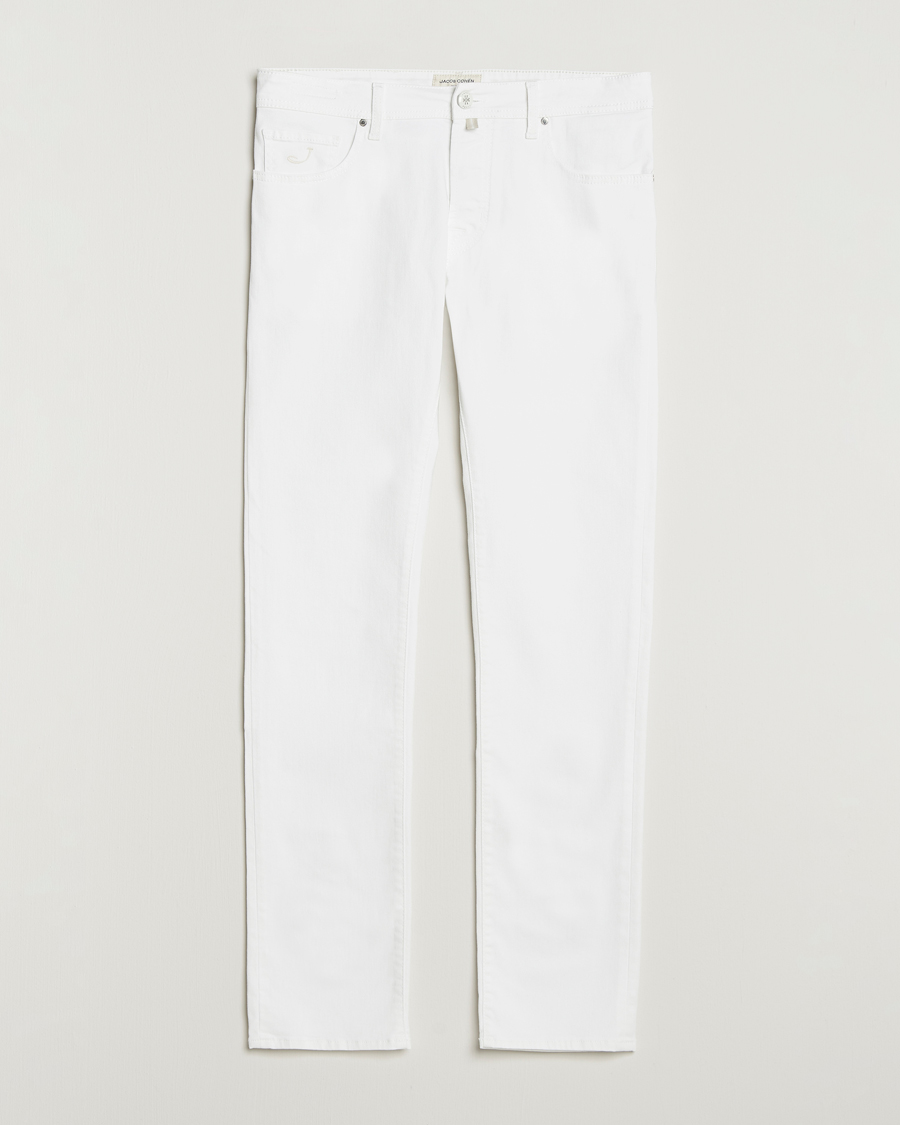 Uomini | Jeans | Jacob Cohën | Bard Slim Fit Stretch Jeans White