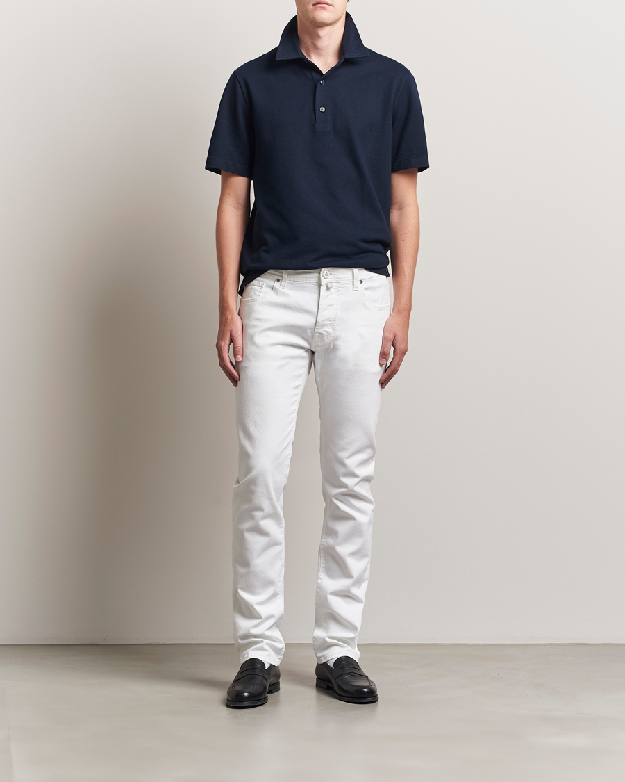 Uomini | Jeans | Jacob Cohën | Bard Slim Fit Stretch Jeans White