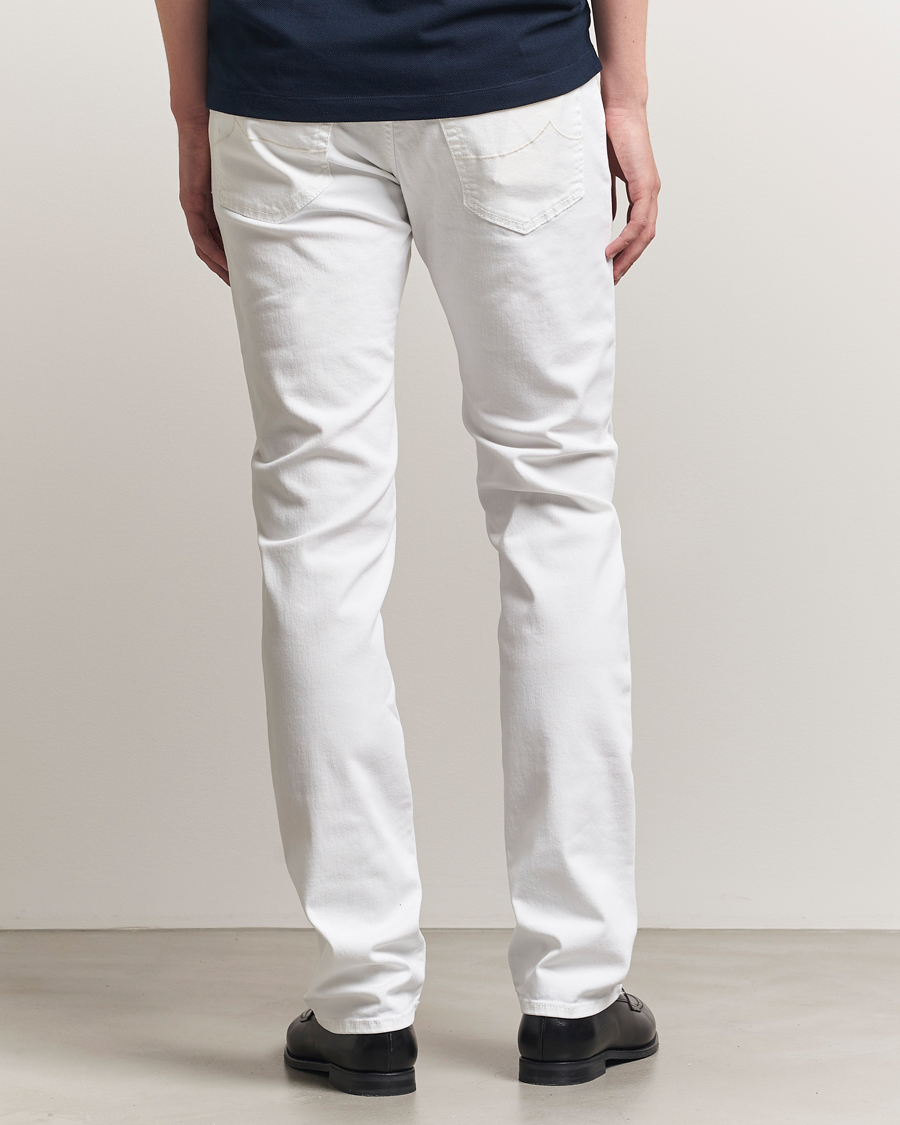 Uomini | Jeans | Jacob Cohën | Bard Slim Fit Stretch Jeans White