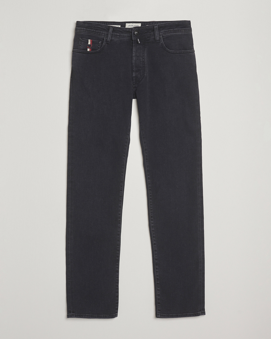 Uomini | Jeans | Jacob Cohën | Bard Slim Fit Luxury Patch Stretch Jeans Dark Grey