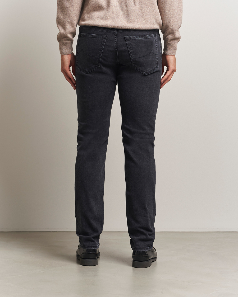 Uomini | Jeans | Jacob Cohën | Bard Slim Fit Luxury Patch Stretch Jeans Dark Grey