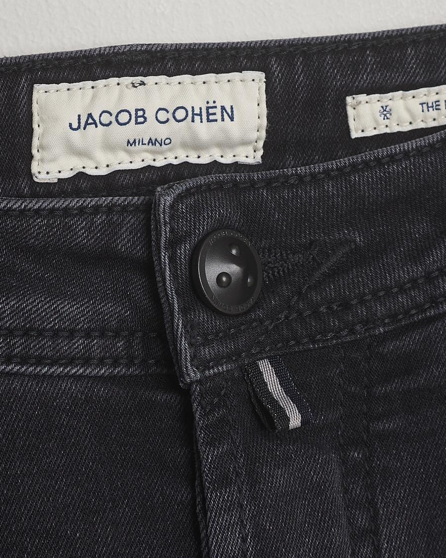 Uomini | Jeans | Jacob Cohën | Bard Slim Fit Luxury Patch Stretch Jeans Dark Grey
