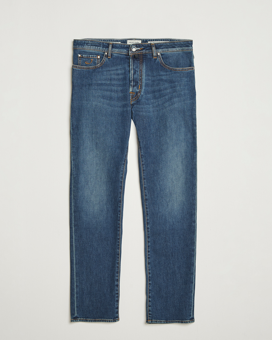 Uomini | Jeans | Jacob Cohën | Bard Milano-Cortina Slim Fit Stretch Jeans Mid Blue