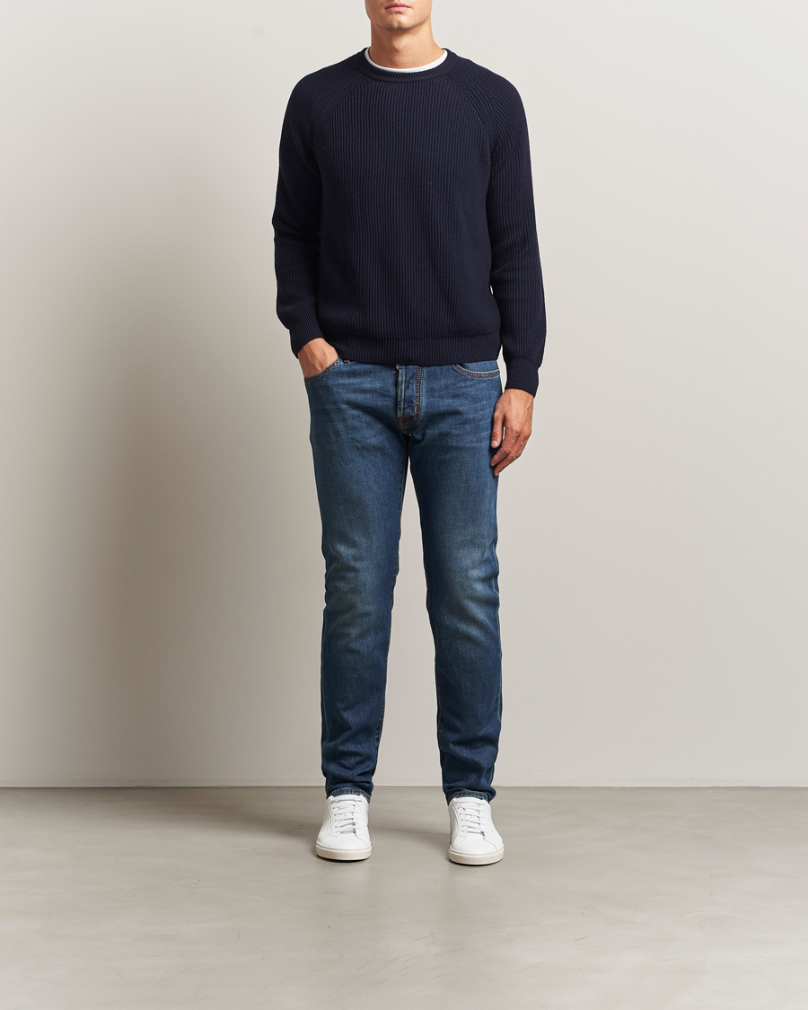 Uomini | Jeans | Jacob Cohën | Bard Milano-Cortina Slim Fit Stretch Jeans Mid Blue