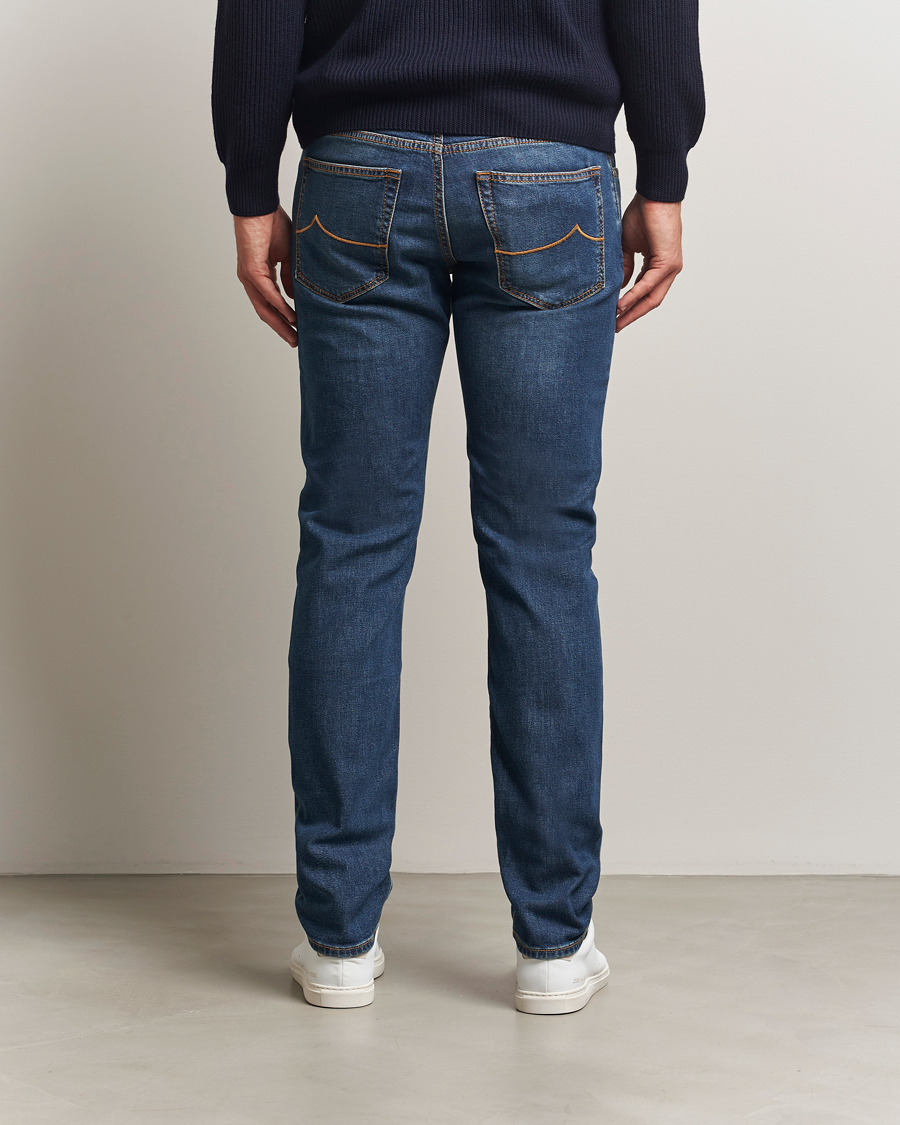 Uomini | Jeans | Jacob Cohën | Bard Milano-Cortina Slim Fit Stretch Jeans Mid Blue