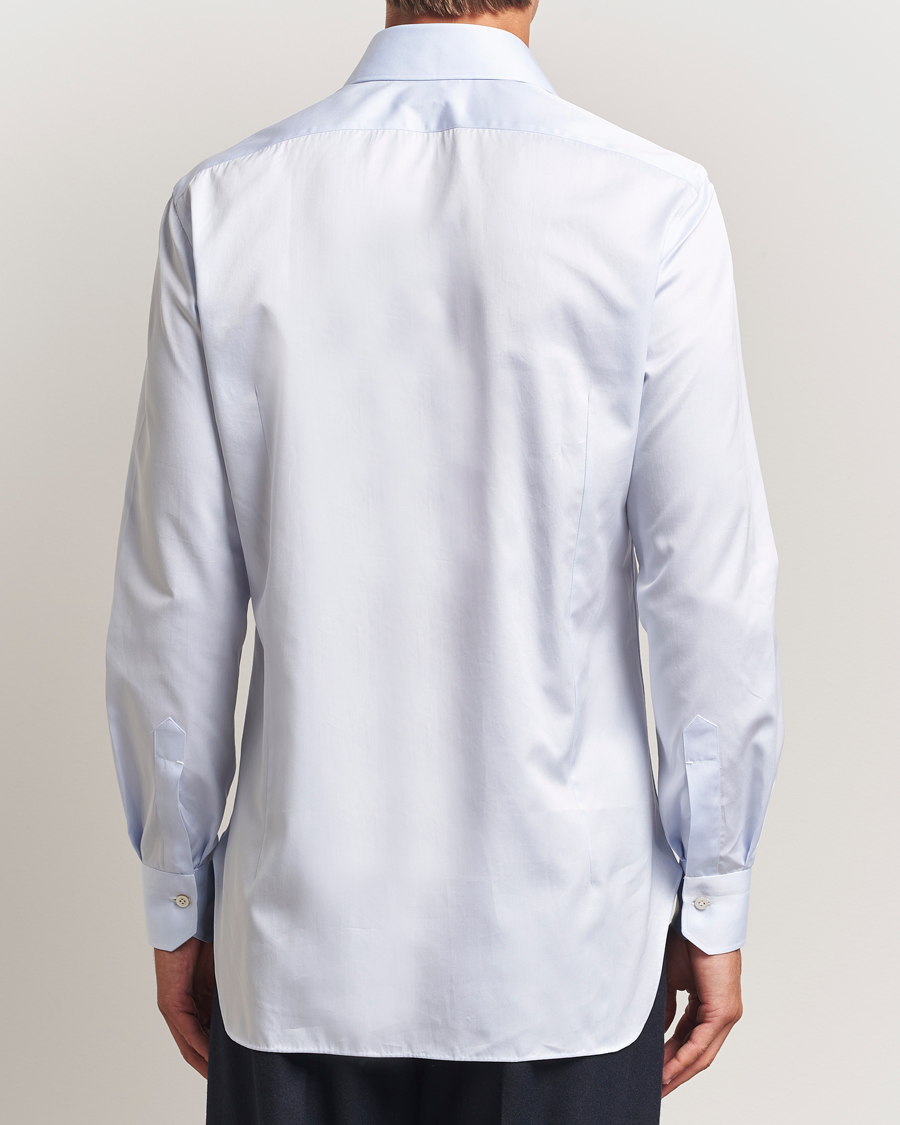 Uomini | Camicie | Kiton | Cotton Dress Shirt Light Blue