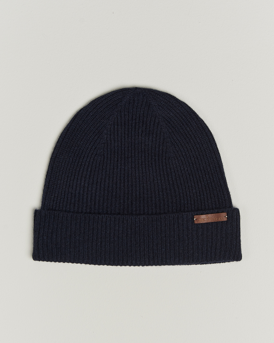 Uomini | Kiton Rib Cashmere Beanie Navy | Kiton | Rib Cashmere Beanie Navy
