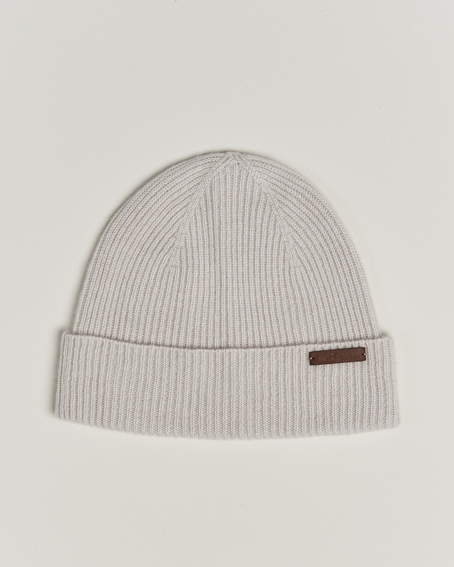 Uomini | Berretti | Kiton | Rib Cashmere Beanie Light Beige