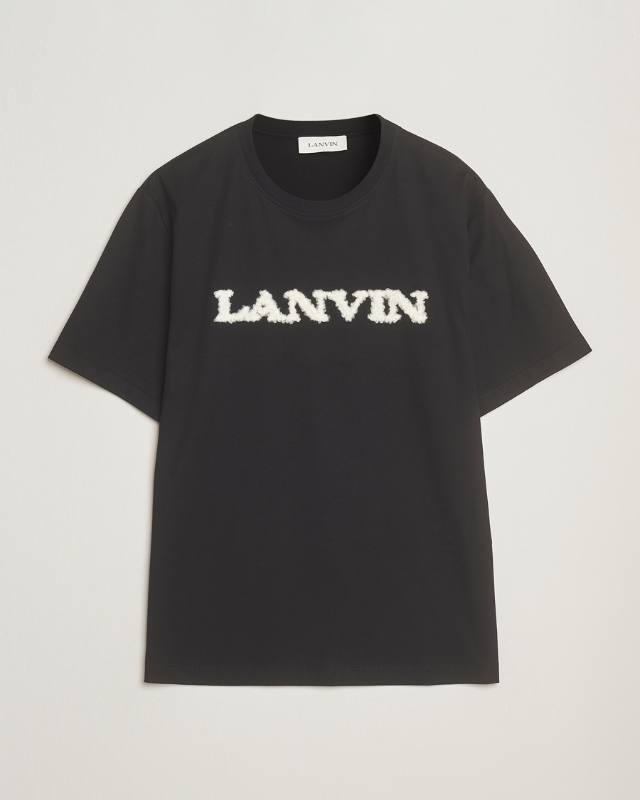 Uomini | T-shirt | Lanvin | Shearling Logo T-Shirt Black