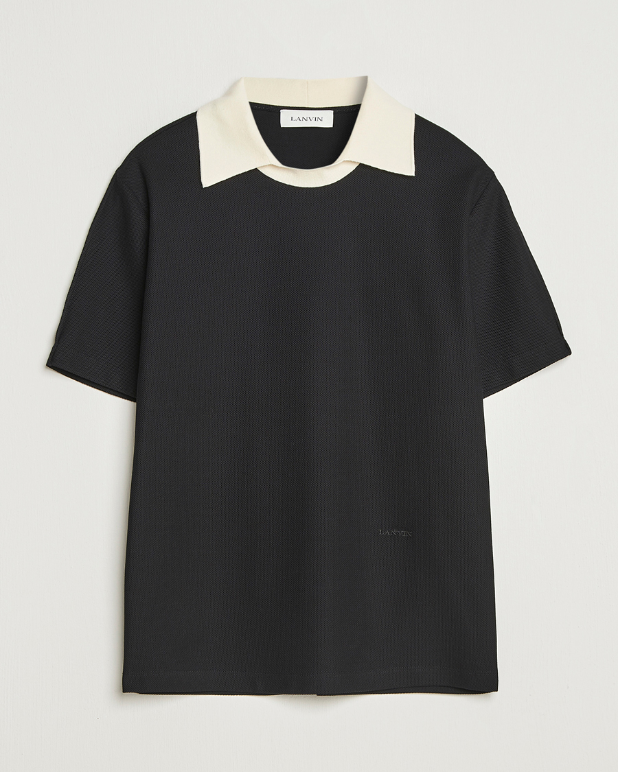 Uomini | Maglieria | Lanvin | Collar T-shirt Black