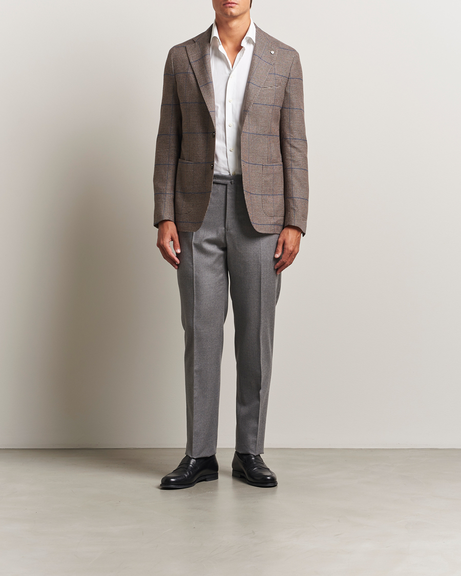 Uomini | Blazers | L.B.M. 1911 | Jack Overcheck Cotton Blazer Brown