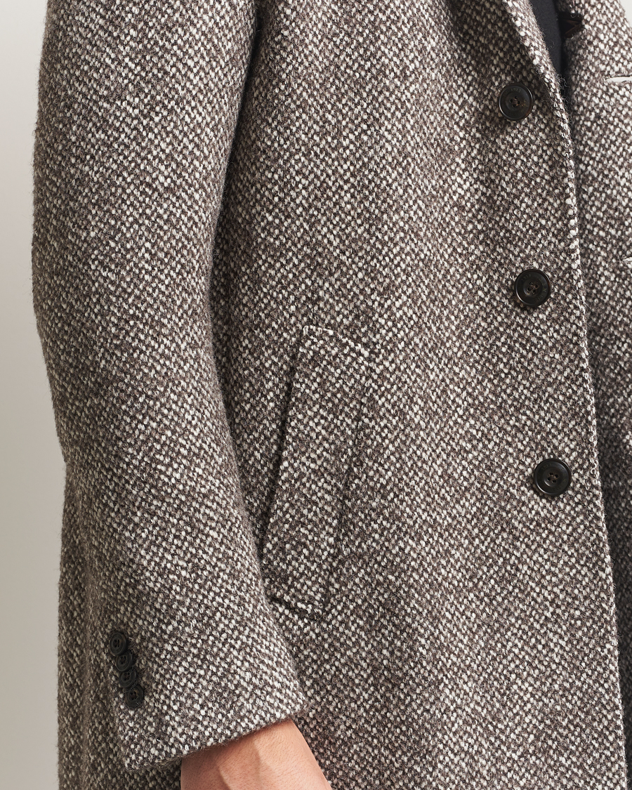 Uomini | Giacche | L.B.M. 1911 | Structure Wool Coat Brown