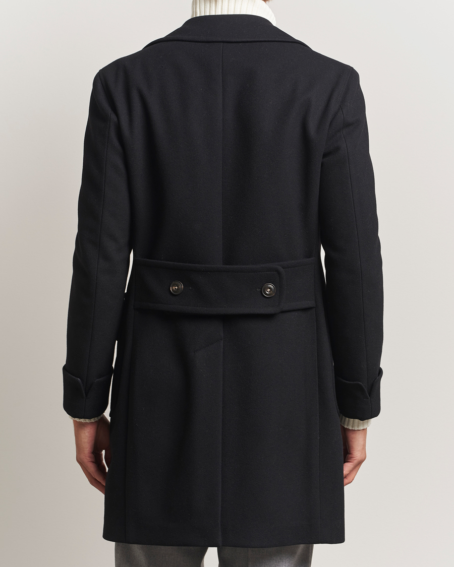Uomini | Giacche | L.B.M. 1911 | Double Breasted Wool/Cashmere Coat Black