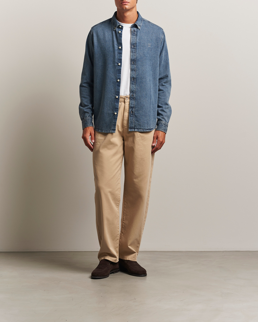 Uomini | Camicie | LES DEUX | Konrad Denim Shirt Light Indigo