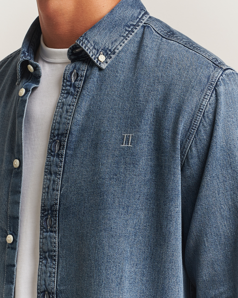 Uomini | Camicie | LES DEUX | Konrad Denim Shirt Light Indigo