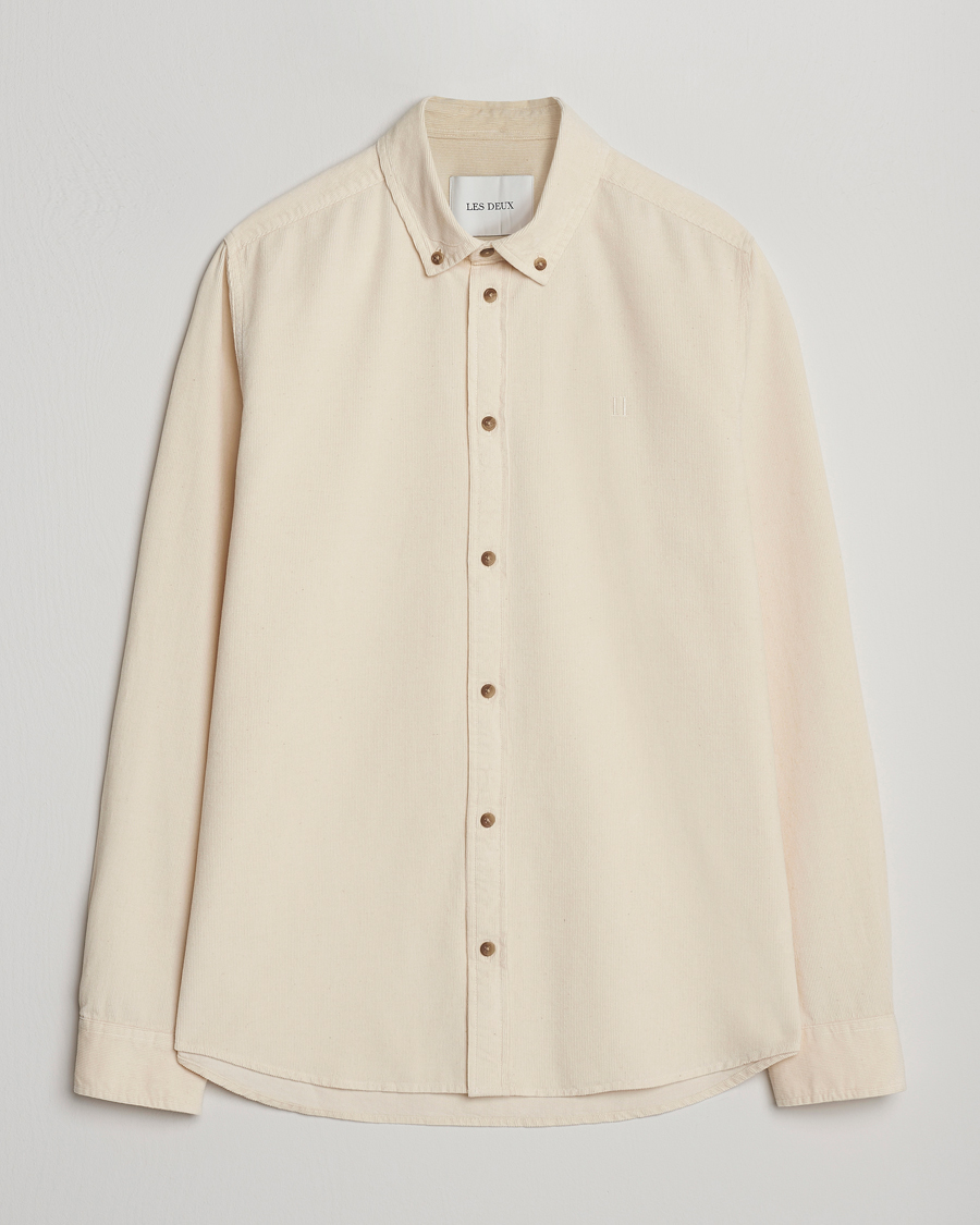 Uomini | Camicie | LES DEUX | Konrad Pinwale Corduroy Shirt Ivory