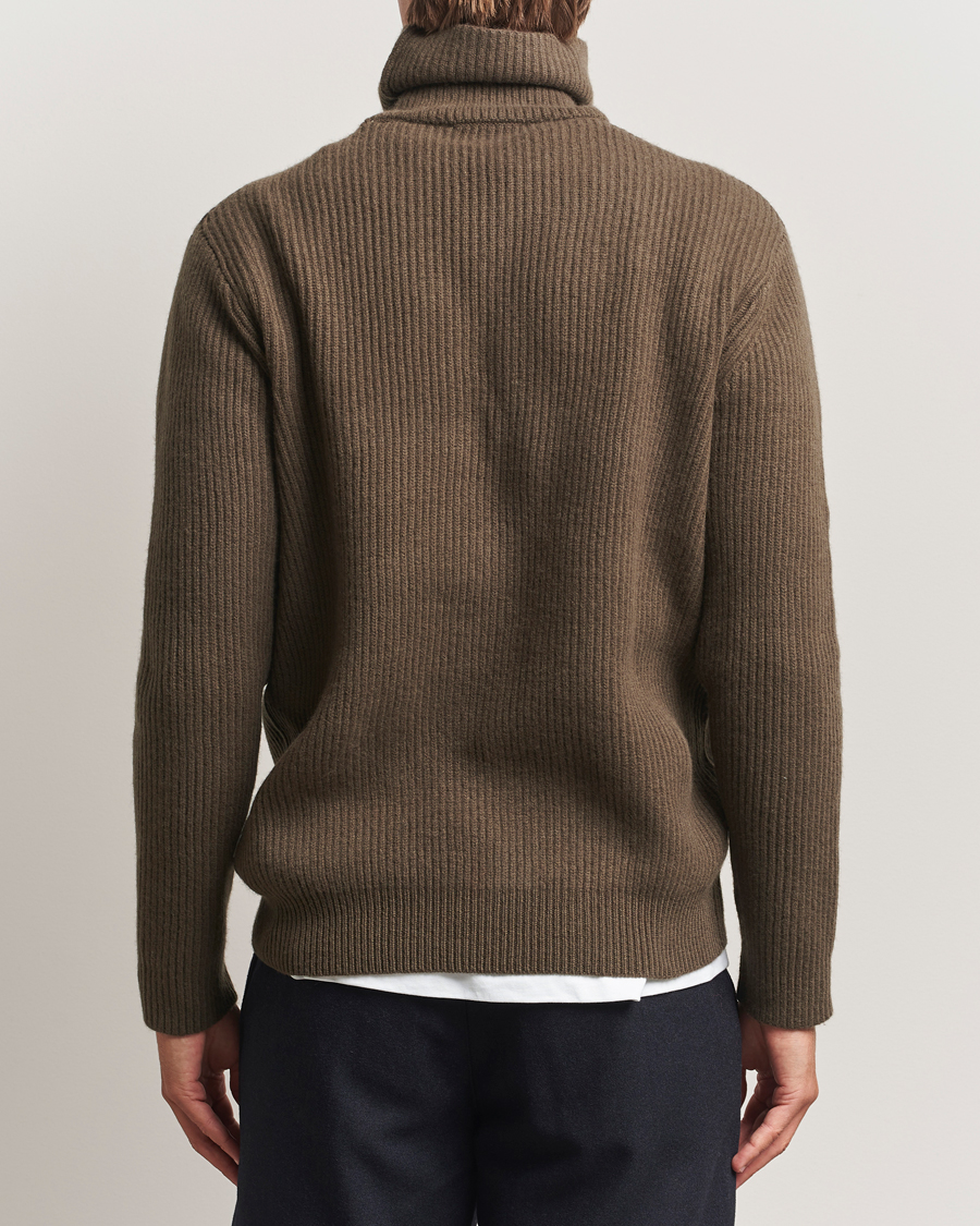 Uomini | Maglieria | LES DEUX | Eddie Wool Rib Rollneck Teak