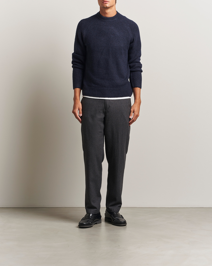 Uomini | Maglieria | LES DEUX | Gillbert Knitted Crewneck Dark Navy