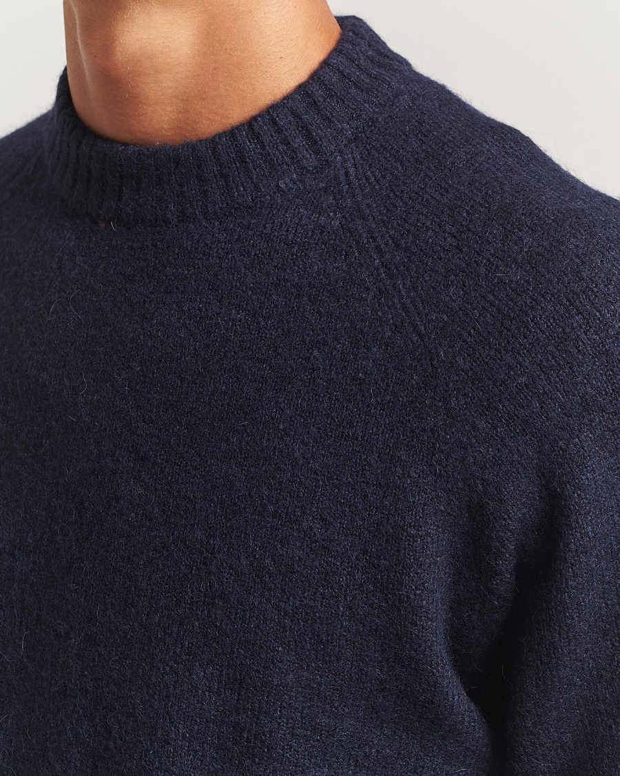 Uomini | Maglieria | LES DEUX | Gillbert Knitted Crewneck Dark Navy