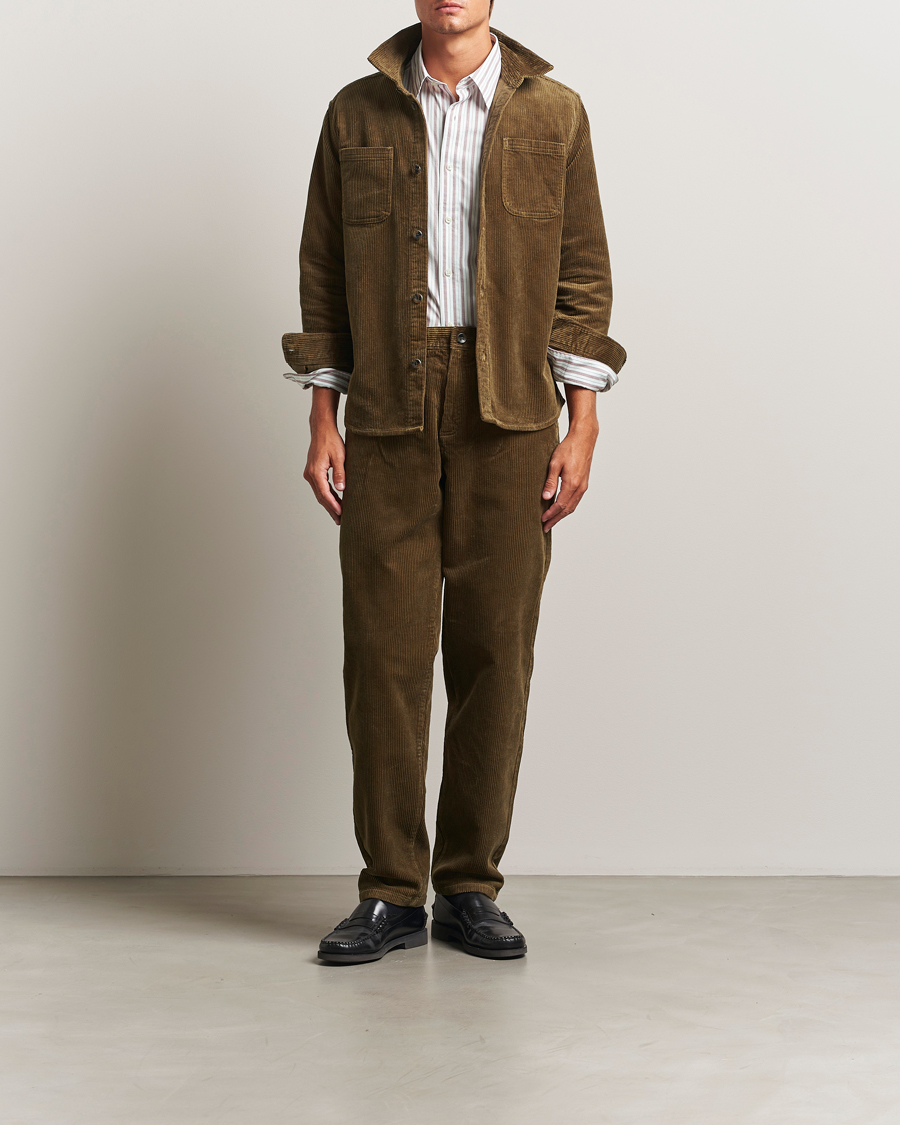 Uomini | Pantaloni | LES DEUX | Kody Corduroy Pants Military Olive